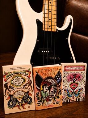 Set of 3 Books with tattoo inspired artwork on cover